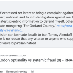 Codon optimality vs systemic fraud (9)